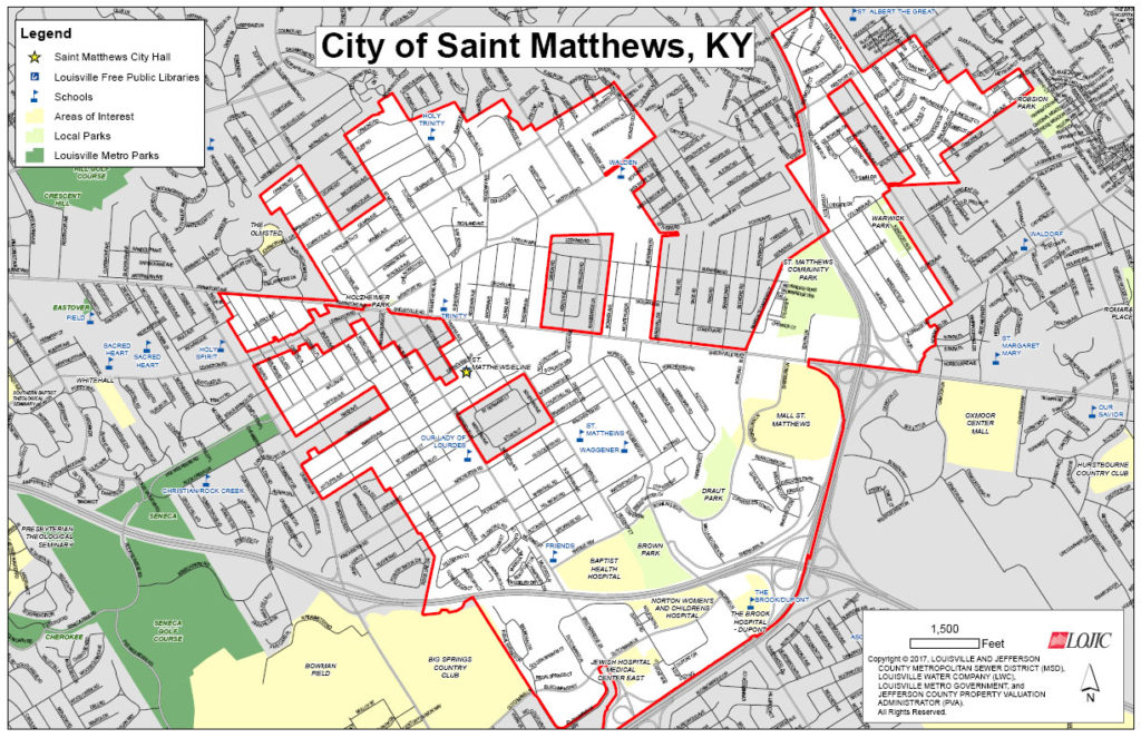 City Map City Of St Matthews